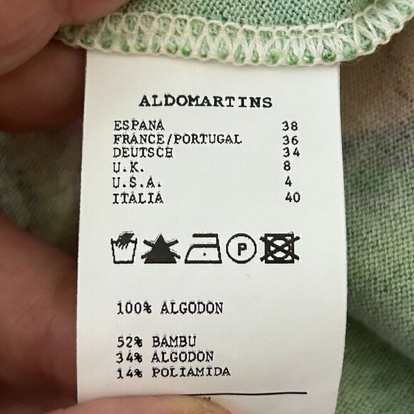 Aldo Martins Abstract Women's Tank Top Size 4 Cotton Made in Portugal #H1552 - Picture 4 of 8